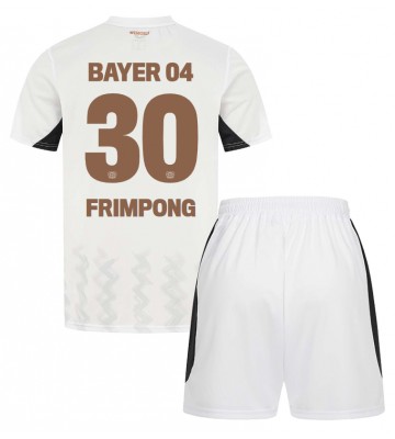 Bayer Leverkusen Jeremie Frimpong #30 Segunda Equipación Niños 2024-25 Manga Corta (+ Pantalones cortos)